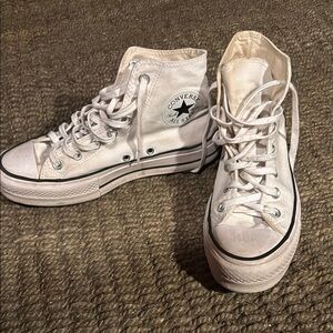 Converse White High-Top Sneakers Classic Canvas Design